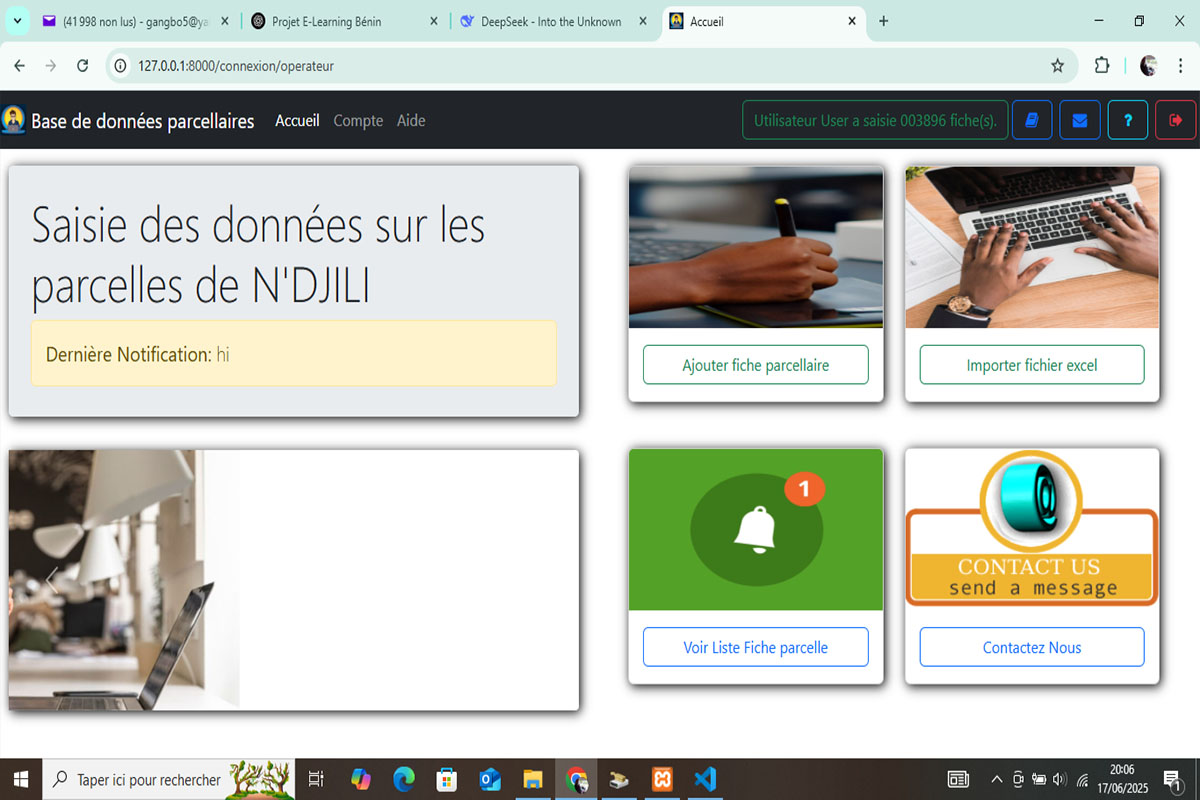 Application de collecte de données