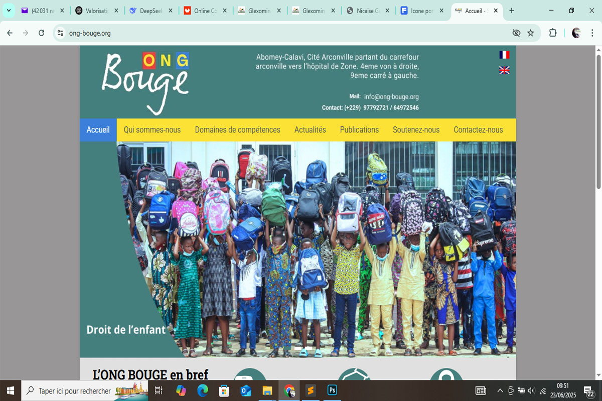 Site web ONG BOUGE