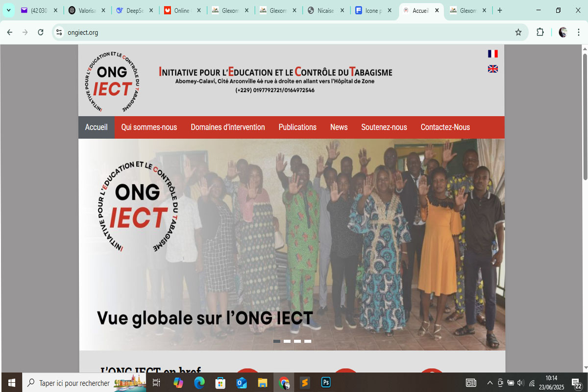 Site web ONG-IECT